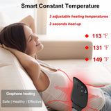 Back or Belly Heating Pad, Electric Waist Belt Device with 3 Heat Levels and 3 Massage Modes, Portable Cordless Fast Heating Pad for Women and Girl