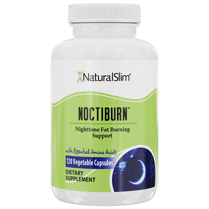 NaturalSlim NoctiBurn Night Fat Burning Support & Metabolism Support Supplements with Essentials Amino Acid - Nighttime Fat Burner - 120 Vegetable Capsules