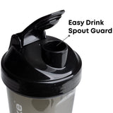 Smartshake Lite 4-Pack Protein Shaker Bottle 600 ml | 20 oz - Leakproof Screw-on Lid - BPA Free – Unisex - Mist Gray, Army Green, Black, Navy Blue