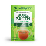 Dr. Kellyann Thai Lemongrass Bone Broth Collagen Powder (7x16g Protein Servings) - 100% Grass-Fed, Keto & Paleo Friendly