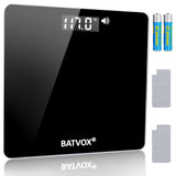 BATVOX Wide Talking Scales for Body Weight Accurate Digital Talking Bathroom Body Scale，Large LCD Screen，400 lb，Auto On & Off for Elderly Or Visually Impaired, Includes Batteries