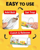 Motel Mouse Humane Mouse Traps No Kill Live Catch and Release 2 Pack - Reusable, Easy to Use & Clean, No Touch Release, Sensitive Includes Cleaning Brush, Instruction Manual & Video - Mousetrap Indoor