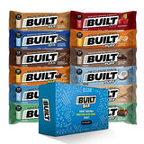 Built Bar Variety 12 Pack High Protein Energy Bars | Gluten Free | Chocolate Covered | Low Carb | Low Calorie | Low Sugar | Delicious Protien | Healthy Snack (12 Flavor Box)