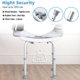 HSA/FSA Eligible Shower Chair for Inside Shower, Waterproof Shower Stool for Inside Shower with Free Grab Bar, Tool-Free Shower Seat for Bathtub, Adjustable Shower Chair for Elderly by SOUHEILO