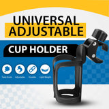 Universal Adjustable Cup Holder for Strollers, Walkers, Wheelchairs, Rollator & Knee Scooters Drinking Cup Holder, Bottle Holder, by Tulimed