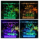 HCDMRE LED Air Bubble Light Aquarium Light Underwater Submersible Fish Tank Light Color Changing Making Oxygen Aquarium Tools,Us Plug,46cm/18.1"