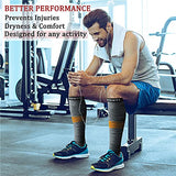 CHARMKING Compression Socks for Women & Men (8 Pairs) 15-20 mmHg Graduated Copper Support Socks are Best for Pregnant, Nurses - Boost Performance, Circulation, Knee High & Wide Calf (L/XL, Multi 19)