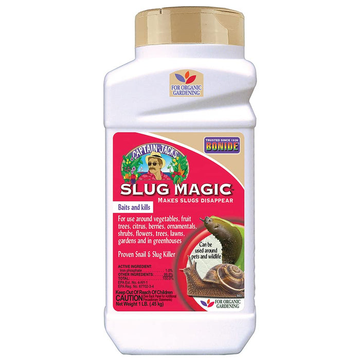 Bonide Captain Jack's Slug Magic Granules, 1 lb. Snail & Slug Killer, For Organic Gardening, Pet Safe Formula