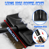 Snow Shovel, 42.5" Emergency Shovel for Car, 3-Piece Detachable Design, Adjustable Portable Snow Shovel for Driveway, Camping, Snowman Playing