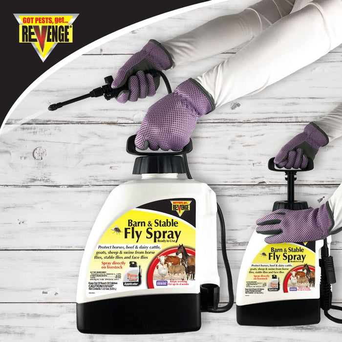 Revenge Barn & Stable Fly Spray, 1.33 Gallon Ready-to-Use Long Lasting Insecticide Controls Fleas and Ticks