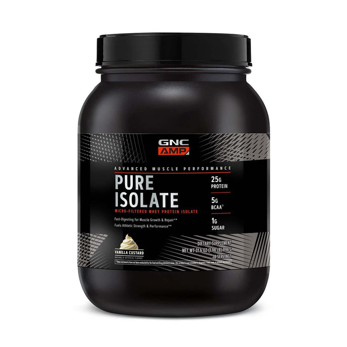 GNC AMP Pure Isolate Whey Protein - Vanilla Custard