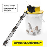 Bucket Lid Mouse Trap - Multi-Catch, Auto-Reset, Humane or Lethal Rat Trap - Durable Metal Material - Bait Racks - Anti Escape - 5 Gallon Bucket Compatible