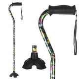 LIXIANG Walking Cane for Women & Men Adjustable Walking Stick,Folding Cane with Soft Sponge Offset Handle,Lightweight,Suitable for Arthritis,The Elderly and The Disabled Butterflies and Flowers