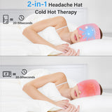 I-THERA-U Migraine Relief Cap, Migraine Ice Head Wrap, Headache Ice Hat, Cold Therapy Headache Relief Cap for Migraine Eyes Mask Pink Headache Ice Pack for Puffy Eyes, Tension, Sinus & Stress Relief