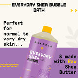 Alaffia Everyday Shea Bubble Bath, Cleanse, Soothe & Moisturize Skin, Made with Fair Trade Shea Butter, Cruelty Free, No Parabens, Vegan, Lavender, 2 Pack – 32 Fl Oz Ea