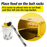 Bucket Lid Mouse Trap - Multi-Catch, Auto-Reset, Humane or Lethal Rat Trap - Durable Metal Material - Bait Racks - Anti Escape - 5 Gallon Bucket Compatible