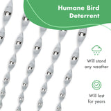 Bird BLINDER Bird Deterrent - Bird Reflective Repellent Outdoor Devices - Bird Scare Devices - Window Reflector Deterrents - Wind Twisting Bird Scare Rods - Holographic Devices (12 inch, Set of 5)