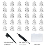 MiniFit Power Domes for Oticon Hearing Aids, 6mm Replacement Domes for Oticon Mini RITE Hearing Aids with Cleaning Brush Tools Kit and Carry Case (6mm)