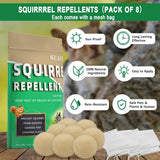 SUAVEC Squirrel Repellent Outdoor, Chipmunk Repellent, Squirrels Repellent for Attic, Outdoor Mint Squirrel Deterrent for Plant, Repellents Squirrel for Garden, Keep Squirrel Away for Car-8 Pack