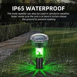 4Pack Mole Repellent Solar Powered Waterproof Mole Chipmunk Repellent Outdoor Ultrasonic Gopher Vole Deterrent Sonic Repellent Spikes Drive Away Burrowing Animals from Lawns,Yard (Led Pathway Light)