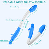 Jhua Foldable Toilet Aids for Wiping Portable Bidet Sprayer Bottle Set, Long Reach Bottom Buddy Wiping Aid Butt Buddy Wiper Tool with Carrying Bag Hook, Comfort Personal Hygiene Care for Home Travel