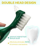 Premium Hard Denture Brush Toothbrush, Cleaning Brush, Multi-Layered Bristles & Portable Denture Double Sided Brush, Denture Care(Pack of 2)