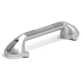 AmeriLuck 16.5inches Balance Assist Bathroom Shower Handle,Suction Bath Grab Bar with Indicators (Silver/Grey)