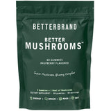 Betterbrand BetterMushrooms Mushroom Gummies to Support Gut Health, Metabolism, Energy, Focus - Lion's Mane, Cordyceps, Chaga & Maitake Mushroom Supplement - Maintains Healthy Immune System