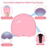 Comfitech Headache Relief Hat Migraine Cap, Wearable Migraine Mask Ice Head Wrap for Tension Headache, Puffy Eyes, Sinus Headache & Stress Relief Gel Cold Compress Pink