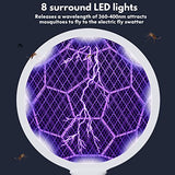 2 Pcs Electric Fly Swatter Racket, Bug Zapper Racket and Mosquito Zapper Racket 8 LED High Voltage Handheld