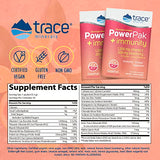 Trace Minerals | Power Pak Electrolyte + Immunity Boost Drink Packets | 1200 mg Vitamin C, Elderberry, Zinc, D3, B6, B12 | Immunity, Hydration, & Energy Support | Fizzy Grapefruit | 30 Packets