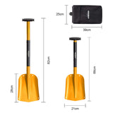 Overmont Collapsible Snow Shovel Aluminum - Lightweight Snow Utility with Ice Scraper and Carrying Bag Sizes 32 and 42 Inch