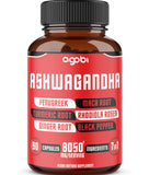 Ashwagandha Extract Capsules 8050mg - 7 Herbs Combined Fenugreek, Maca, Turmeric, Rhodiola, Ginger & Black Pepper - 90 Caps for 3 Months - Natural Sleep, Adrenal, Immune & Energy Supports Supplement