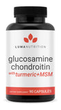 Luma Nutrition Glucosamine Chondroitin MSM - Turmeric, Boswellia - Premium Supplement - for Men and Women - Joint Supplement - 90 Capsules