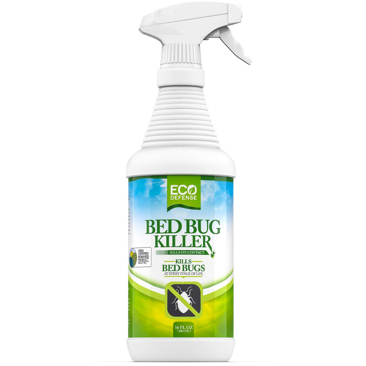 Eco Defense Bed Bug Killer - USDA Biobased Dust Mite Spray Natural Rep