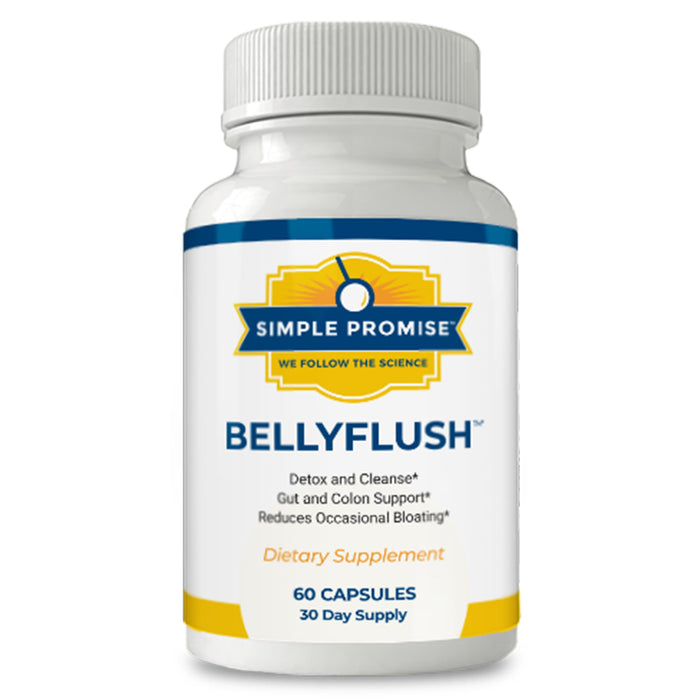 Simple Promise - BellyFlush - Detox and Colon Cleanse - Supports Digestive Health, 60 Capsules