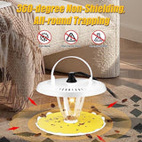 2 Pack Flea Traps for Inside Your Home with 10 Sticky Discs & 4 Bulbs & 2 Charge Cables, 360° Flea Light Trap for Indoor Flea Killer, Non Toxic Flea Control Bed Bug Trap, Friendly to Pet & Kid, White