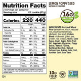 Lenny & Larry's The Complete Cookie, Lemon Poppy Seed, Soft Baked, 16g Plant Protein, Vegan, Non-GMO, 4 Ounce (Pack of 12)