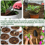 ZeeDix 10Pcs Premium Compressed Coco Coir Brick=24Gallons Coconut Coir Potting Soil for Planting, 14Lbs Coco Block with Low EC and pH Balance for Gardening Plants Flower Herbs and Vegetables