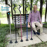 Honmido Walking Cane Foldable for Men & Women Seniors for Balance,Self Standing Folding Cane,Height Adjustable Anti-Slip Lightweight Alloy Walking Stick Collapsable for Travel Mobility Aid (Purple)