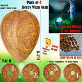 Wasp Nest Decoy - 4 Pack - Hanging Fake Wasp Nest