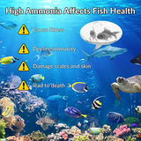 FUNSWTM Ammonia Test Kit for Aquarium Freshwater: 100 Counts Ammonia Test Strips for Saltwater Ammonia Test Kit for Pond,Fish Tank