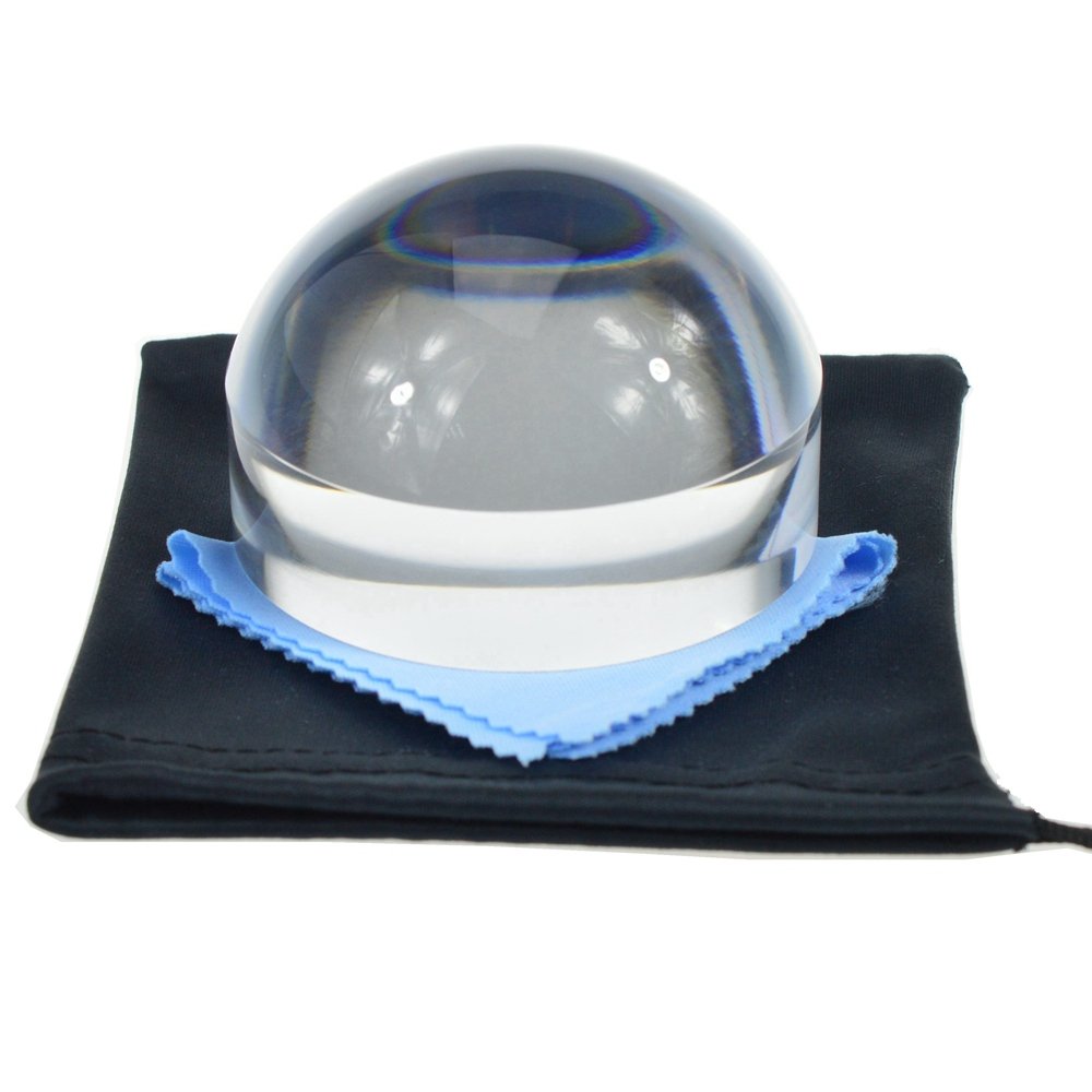 YOCTOSUN 3 Inch Acrylic Dome Magnifier 5X Paperweight Reading Magnifyi