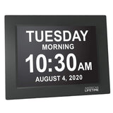 American Lifetime 【New 2023】 Dementia Clock Large Digital Clock for Seniors, Digital Clock Large Display with Custom Alarms, Clock with Day & Date for Elderly, Large Number Digital Clock Black