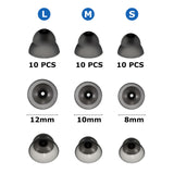 30 Pcs Dome Hearing Aid Silicone Hearing Aid Domes Hearing Aid Power Domes Medium Power Domes Small Close Domes Ear Tips Hearing Direct Domes Large Power Dome for Hearing Resound Accessories(Black)