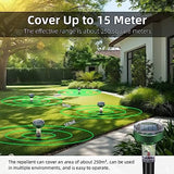 4Pack Mole Repellent Solar Powered Waterproof Mole Chipmunk Repellent Outdoor Ultrasonic Gopher Vole Deterrent Sonic Repellent Spikes Drive Away Burrowing Animals from Lawns,Yard (Led Pathway Light)