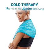 Neck Ice Pack, Comfytemp Shoulder Gel Ice Pack, Reusable Cold Pack Compress, Flexible Hot and Cold Therapy Wrap for Injuries, Swelling, Pain Relief, Bruises, Sprains, Inflammation 23"x8"x5"