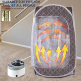 Portable Sauna Tent, Foldable One Person Full Body Spa for Detox Therapy Without Steamer - Dark Grey