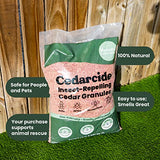 Cedarcide Lawn, Home & Garden Cedar Granules | Repels Fleas, Ticks, Ants & Mosquitoes | Smells Great, Easy to Use | Family & Pet Safe | 4 Bags (32 Lbs)