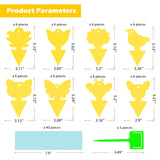 PESTCON 48PCS Yellow Gnat Traps for House Indoor, Gnat Sticky Traps for Plants, Suitable for Fruit Flies, White Flies,Mosquito，Indoor/Kitchen, Outdoor/Potted Plants（Non-Toxic, Dual Sided）